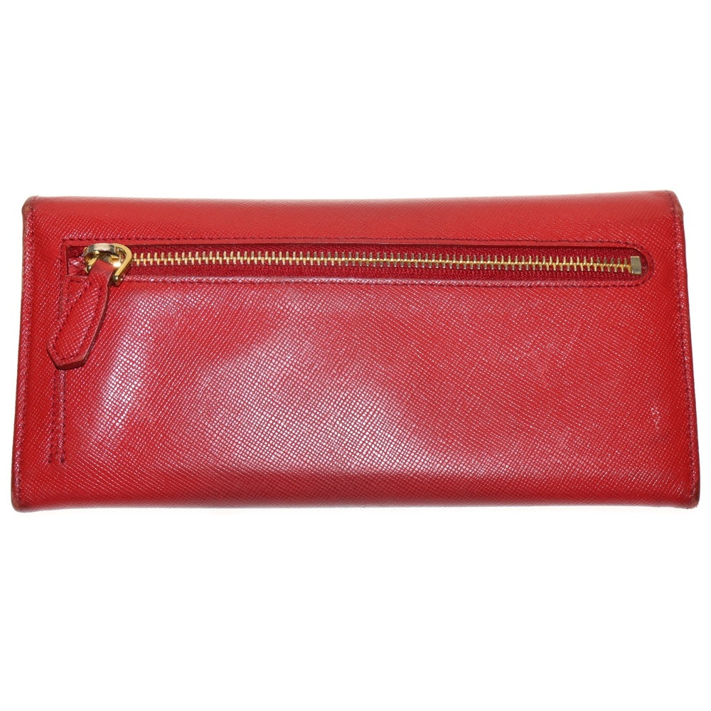 PRADA(プラダ) SAFFIANO METAL ORO サフィアーノ メタル オーロ ロングウォレット 長財布 レッド 1M1132