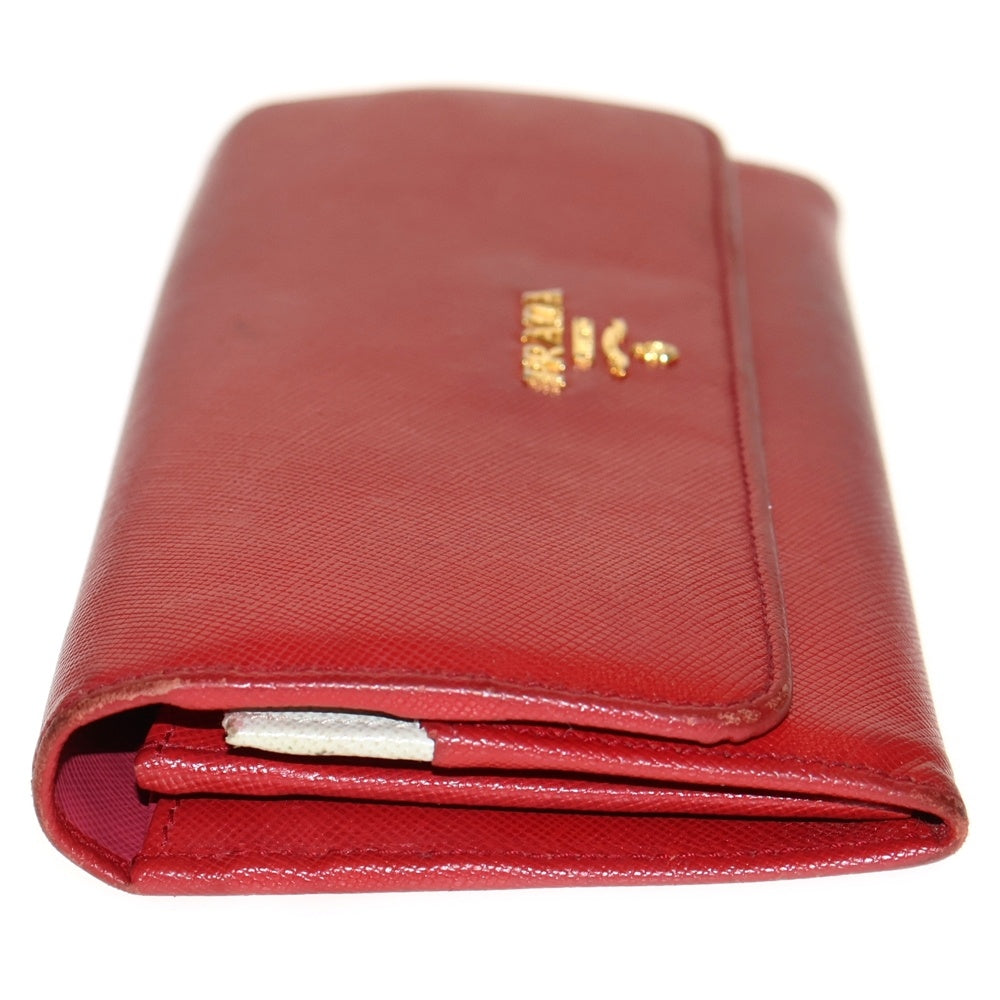PRADA(プラダ) SAFFIANO METAL ORO サフィアーノ メタル オーロ ロングウォレット 長財布 レッド 1M1132