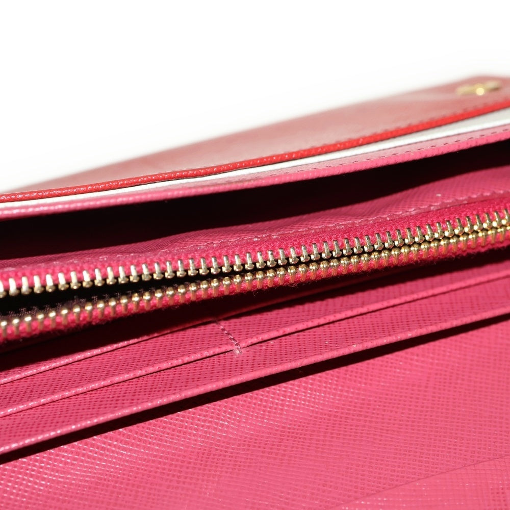 PRADA(プラダ) SAFFIANO METAL ORO サフィアーノ メタル オーロ ロングウォレット 長財布 レッド 1M1132
