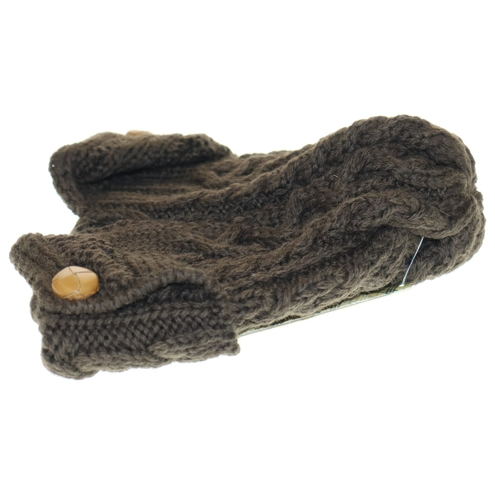 HIGHLAND 2000(ハイランド) BRITISH WOOL ブリティッシュウール ボタン付き ニット帽 ビーニー ブラウン