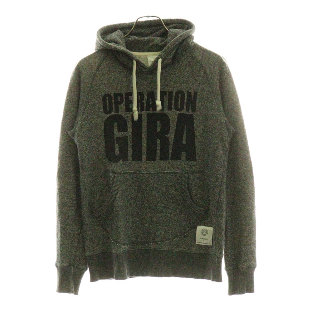 FOROURS(フォーアワーズ) プリント プルオーバーフーディー パーカー スウェット グレー F0S-0014