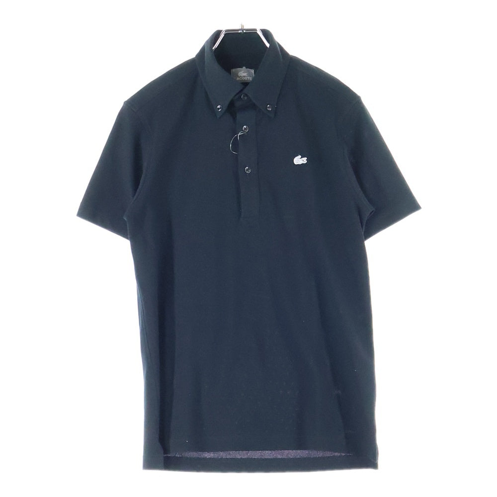 LACOSTE(ラコステ) PIQUE STRETCH ピケ ストレッチ ボタンダウン 半袖ポロシャツ ブラック