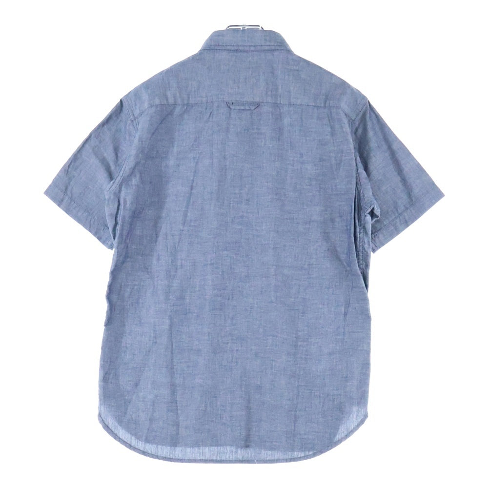 BEAMS(ビームス) リネン混 ボタンフライ 長袖シャツ グレー