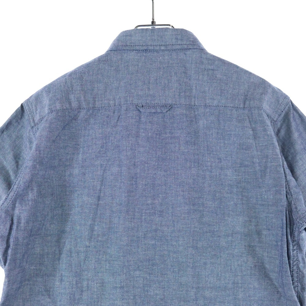 BEAMS(ビームス) リネン混 ボタンフライ 長袖シャツ グレー