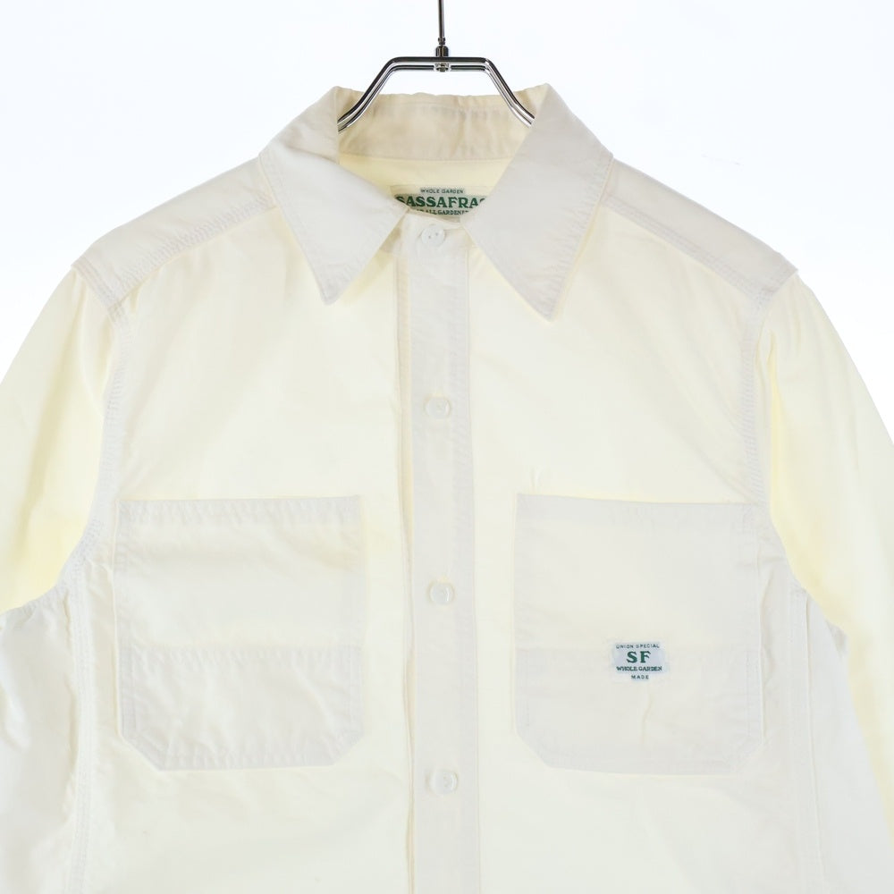 SASSAFRAS(ササフラス) コットン 長袖シャツ ホワイト