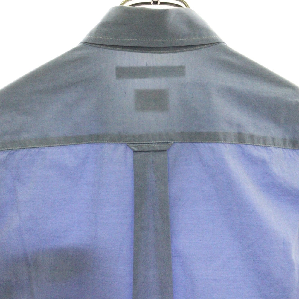 nano universe(ナノユニバース) ボタンダウン コットン 長袖シャツ ブルー