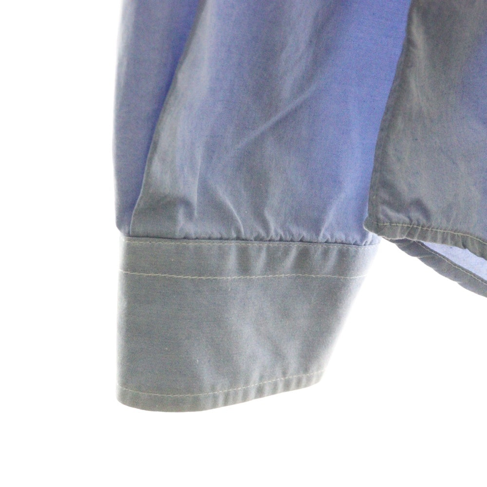 nano universe(ナノユニバース) ボタンダウン コットン 長袖シャツ ブルー