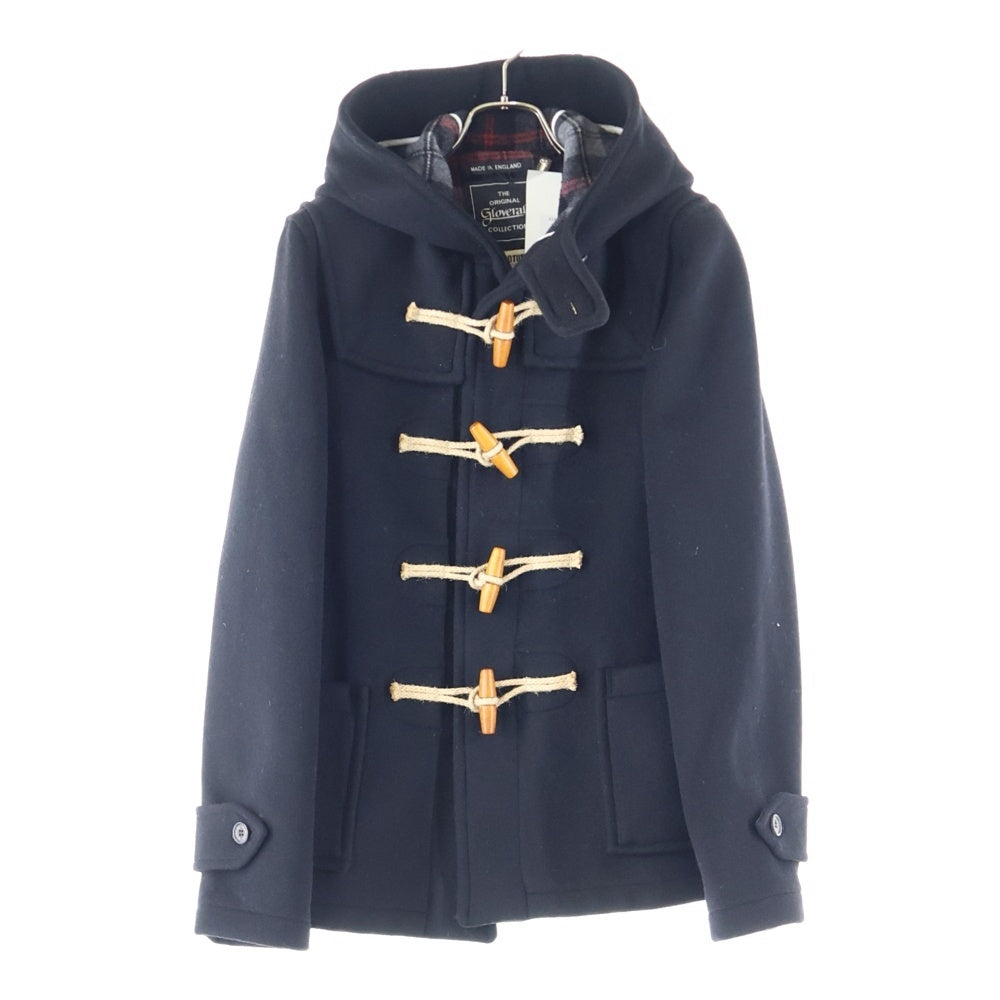 GLOVERALL(グローバーオール) ウール混 フーデッド ダッフルコート ジャケット ブラック