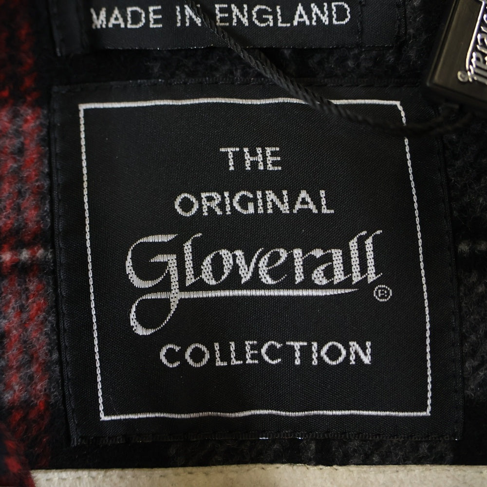 GLOVERALL(グローバーオール) ウール混 フーデッド ダッフルコート ジャケット ブラック