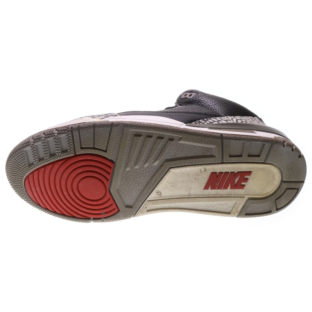 NIKE(ナイキ) AIR JORDAN 3 RETRO OG BLACK CEMENT エアジョーダン ブラックセメント ハイカットスニーカー ブラック/グレー US9/27cm 854262-001