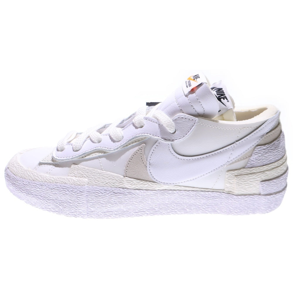 NIKE(ナイキ) ×sacai BLAZER LOW WHITE PATENT LEATHER サカイ ブレーザー ホワイト パテントレザー ローカットスニーカー ホワイト US9/27cm DM6443-100