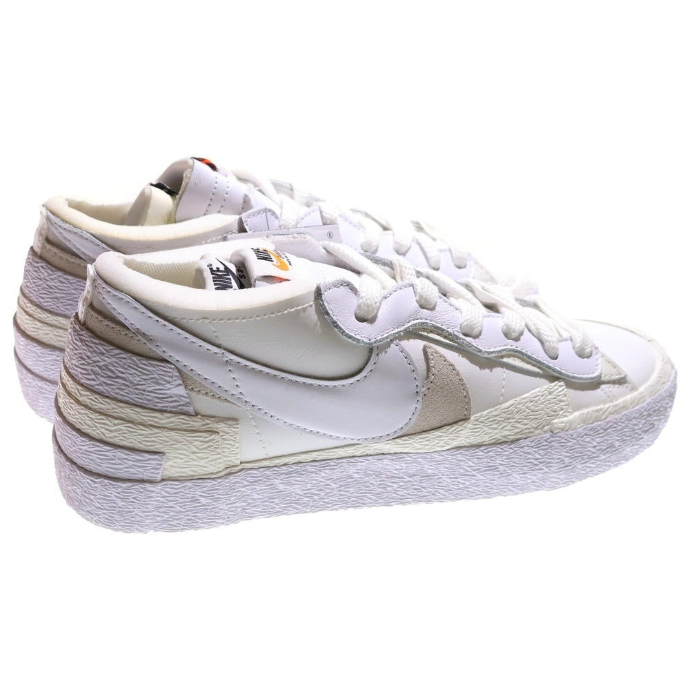 NIKE(ナイキ) ×sacai BLAZER LOW WHITE PATENT LEATHER サカイ ブレーザー ホワイト パテントレザー ローカットスニーカー ホワイト US9/27cm DM6443-100