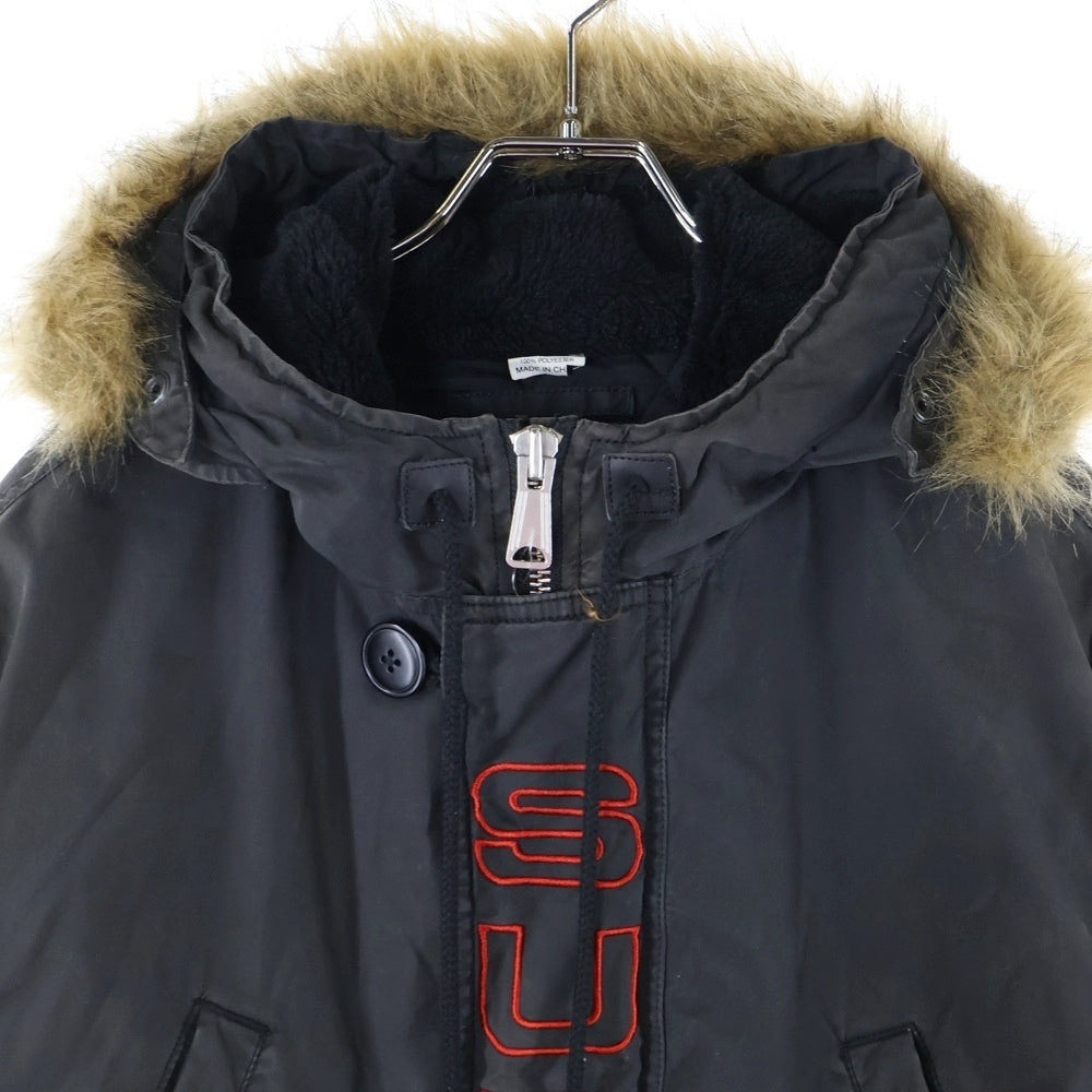 SUPREME(シュプリーム) 19AW Spellout N-3B Parka スペルアウト ミリタリー フーデッドジャケット ブラック