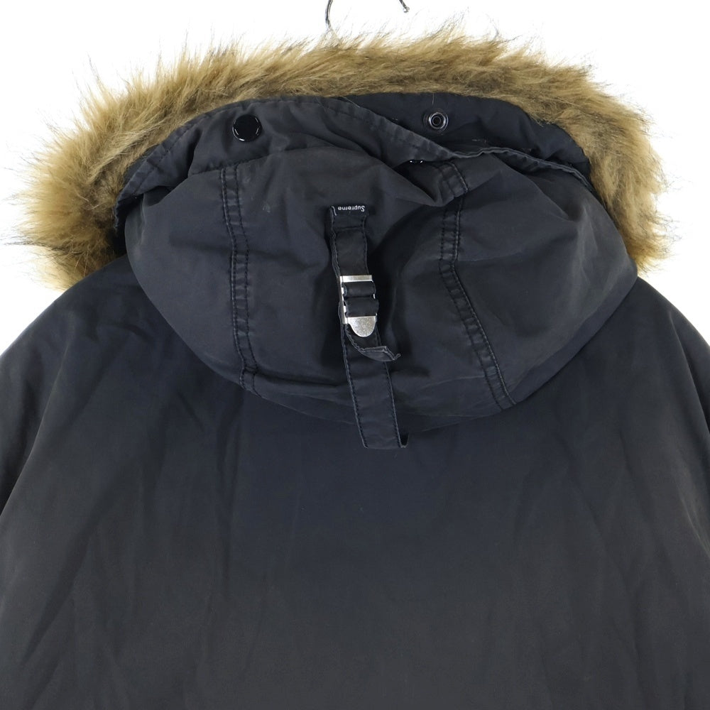 SUPREME(シュプリーム) 19AW Spellout N-3B Parka スペルアウト ミリタリー フーデッドジャケット ブラック