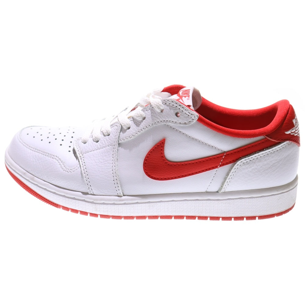 NIKE(ナイキ) AIR JORDAN 1 RETRO LOW OG エアジョーダン1 レトロ ホワイト アンド ユニバーシティレッド ローカットスニーカー ホワイト/レッド US10.5/28.5cm CZ0790-161