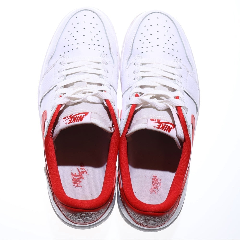 NIKE(ナイキ) AIR JORDAN 1 RETRO LOW OG エアジョーダン1 レトロ ホワイト アンド ユニバーシティレッド ローカットスニーカー ホワイト/レッド US10.5/28.5cm CZ0790-161