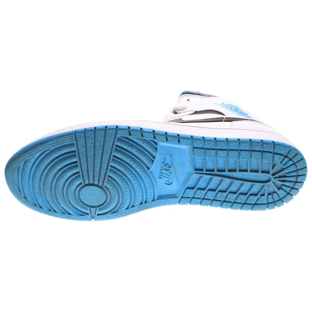 NIKE(ナイキ) AIR JORDAN 1 MID エアジョーダン1 ホワイト/レーザーブルー ミッドカットスニーカー ホワイト/ブルー US13/31cm 554724-141