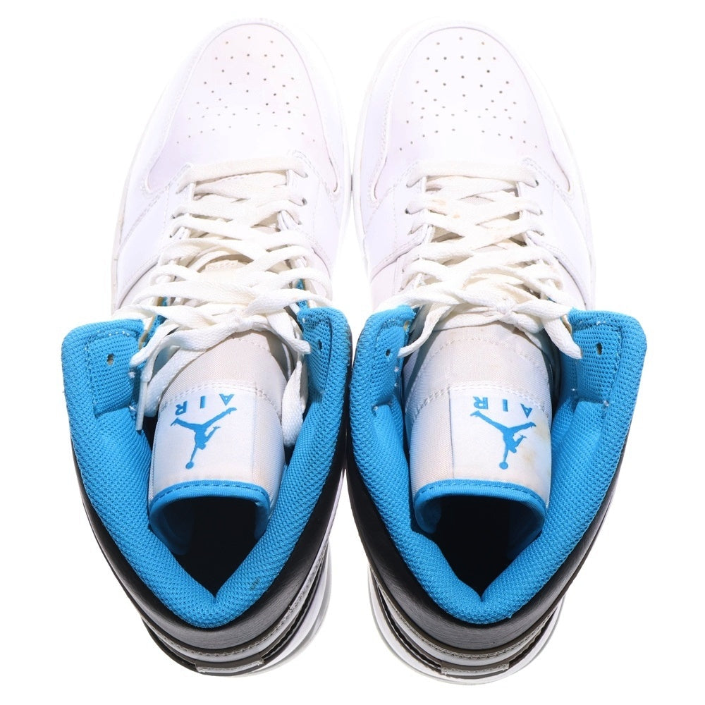 NIKE(ナイキ) AIR JORDAN 1 MID エアジョーダン1 ホワイト/レーザーブルー ミッドカットスニーカー ホワイト/ブルー US13/31cm 554724-141