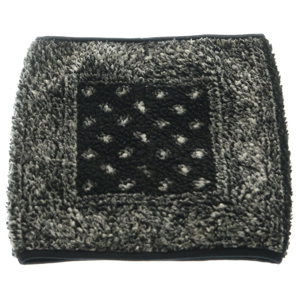 SUPREME(シュプリーム) 19AW Bandana Fleece Neck Gaiter バンダナ柄 ワンポイントデザイン ロゴエンブロイダリー ネックウォーマー ブラック