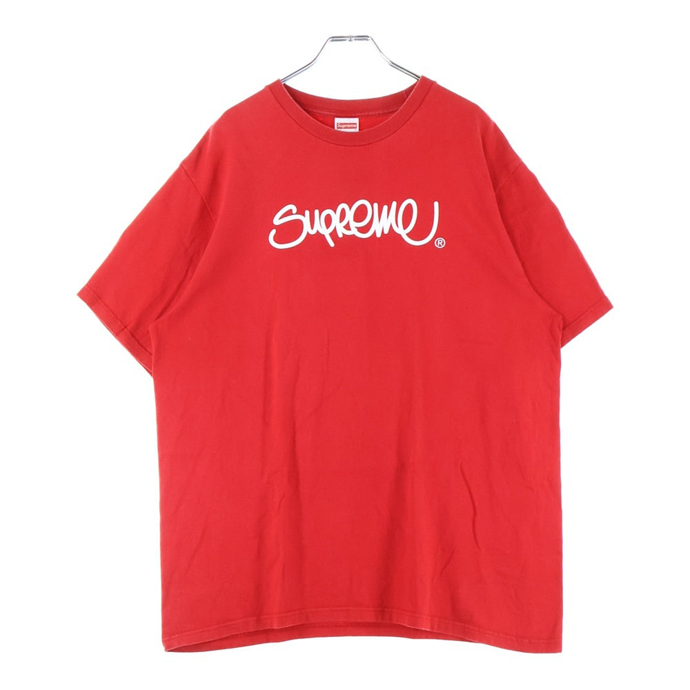SUPREME(シュプリーム) 22SS Handstyle Tee ハンドスタイル フロントロゴデザイン クルーネック カットソー 半袖Tシャツ レッド