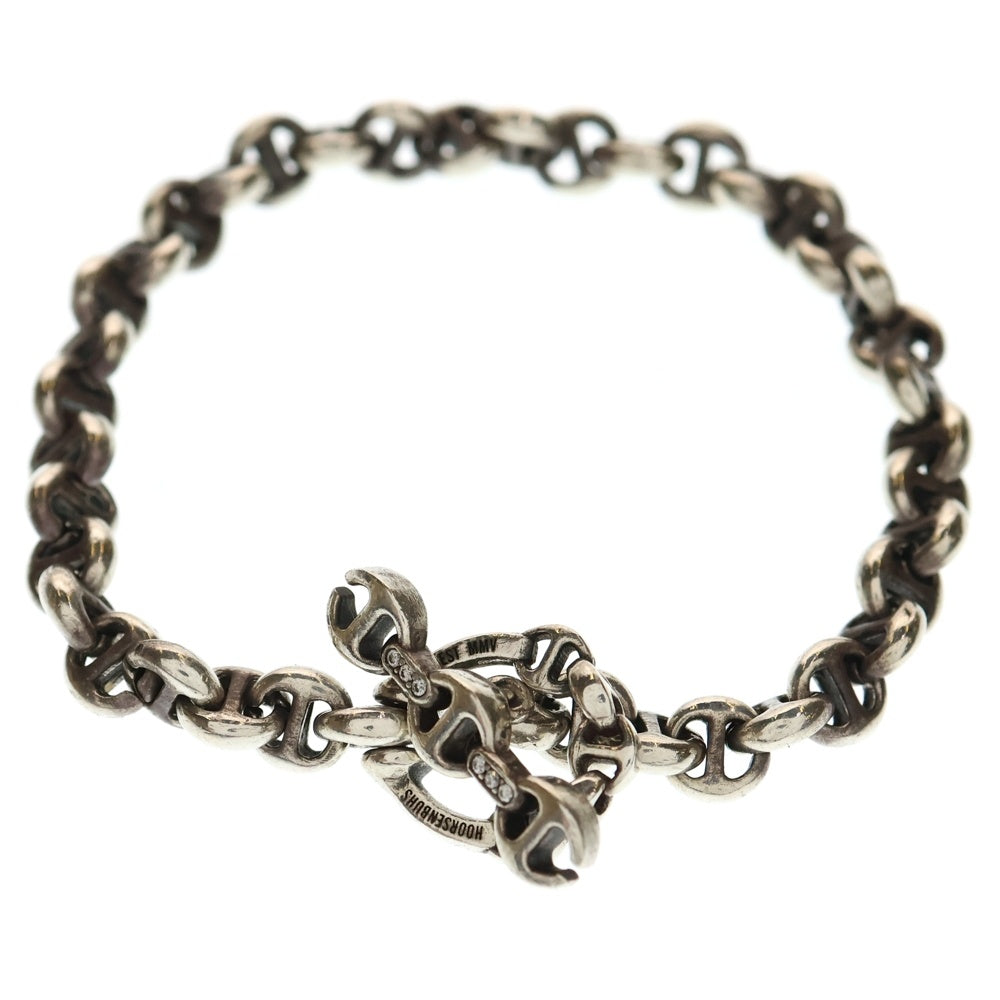 HOORSENBUHS(ホーセンブース) 5MM OPEN-LINK BRACELET 6Pダイヤモンド オープンリンク ブレスレット 8インチ シルバー
