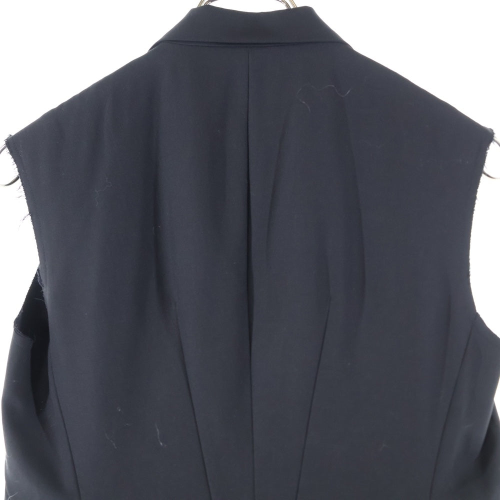 REGULATION Yohji Yamamoto MEN(レギュレーションヨウジヤマモトメン) 15AW カットオフ ノースリーブ 2B ロング テーラードジャケット ブラック FX‐J53‐100