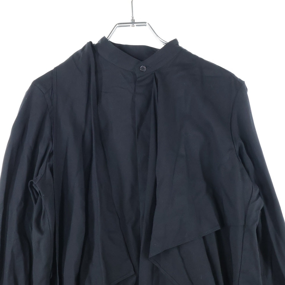 Y's(ワイズ) 05SS リボンタイ 長袖 ブラウス シャツ ブラック YY-B46-230