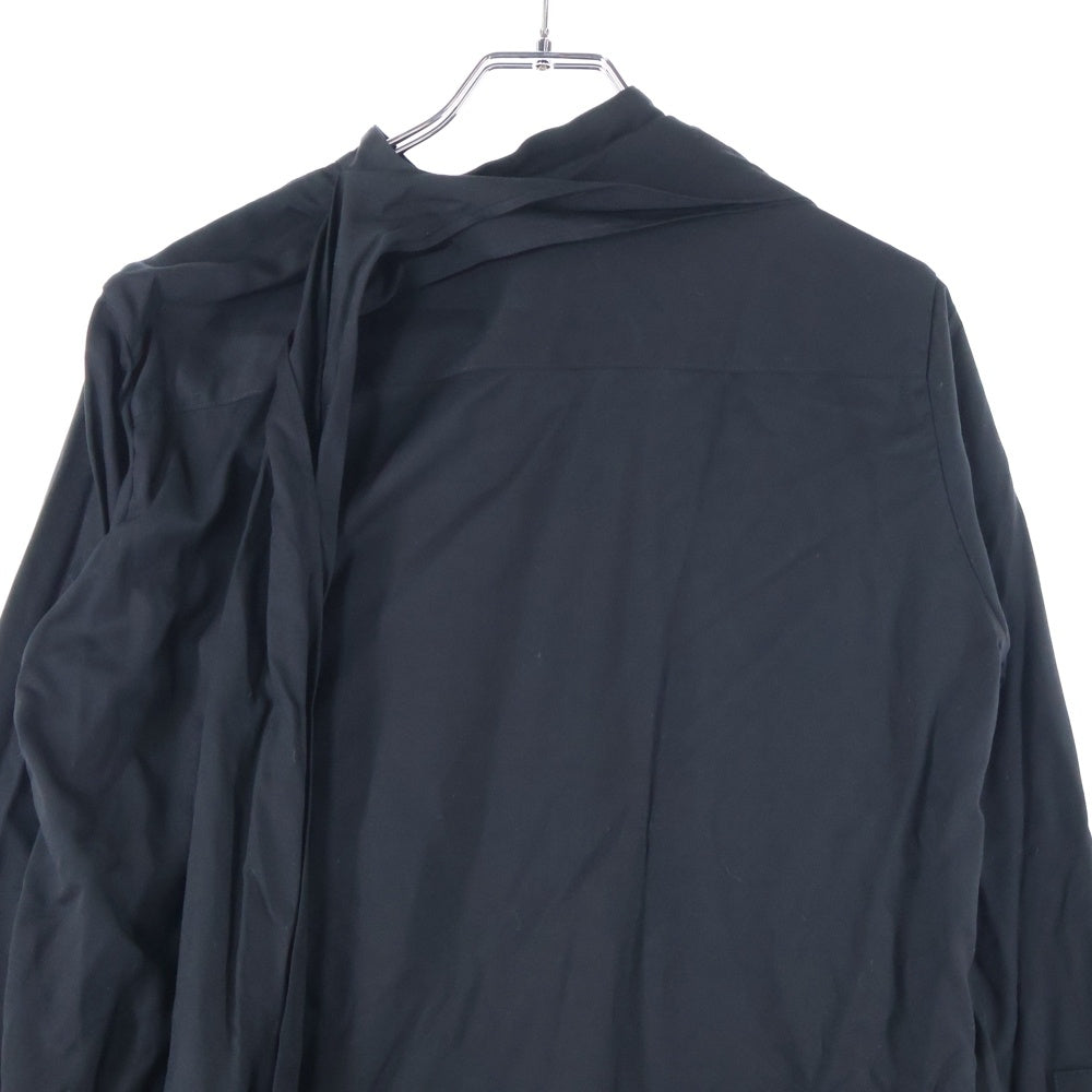 Y's(ワイズ) 05SS リボンタイ 長袖 ブラウス シャツ ブラック YY-B46-230