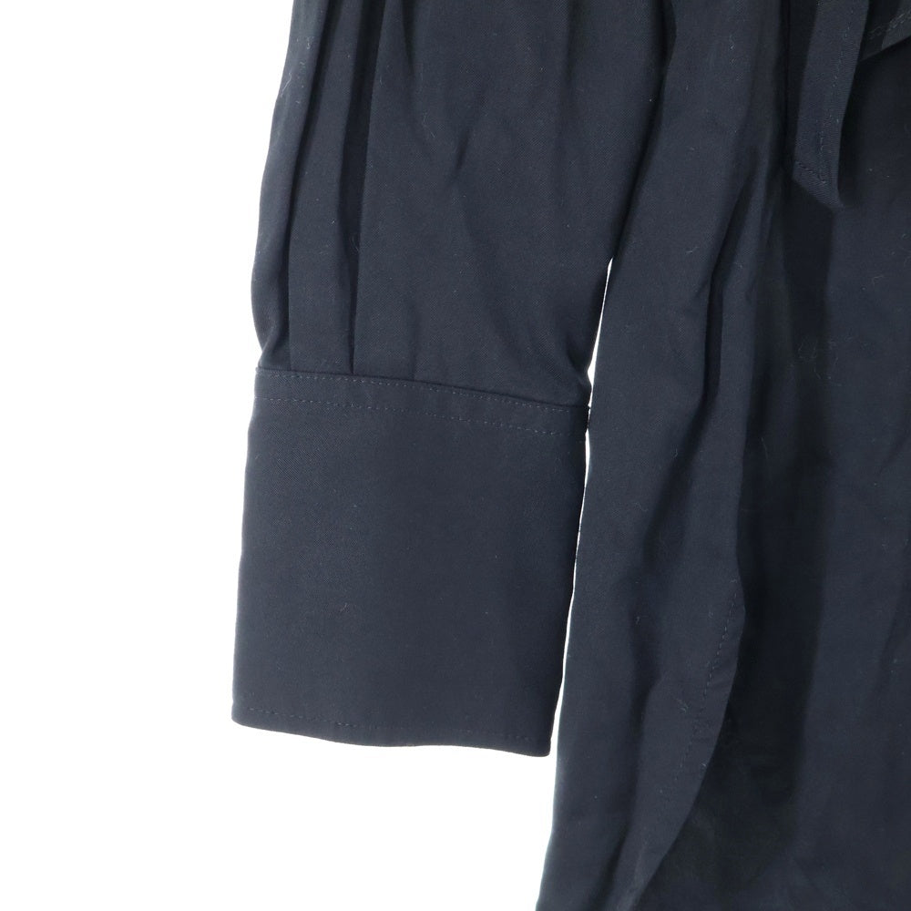 Y's(ワイズ) 05SS リボンタイ 長袖 ブラウス シャツ ブラック YY-B46-230