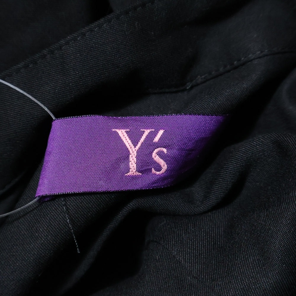 Y's(ワイズ) 05SS リボンタイ 長袖 ブラウス シャツ ブラック YY-B46-230