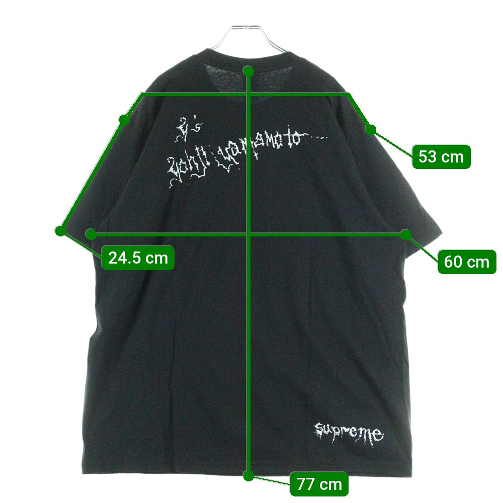 SUPREME(シュプリーム) 25AW ×Y's by Yohji Yamamoto Thinker Tee ワイズ ヨウジヤマモト シンカー プリント クルーネック 半袖Tシャツ カットソー ブラック