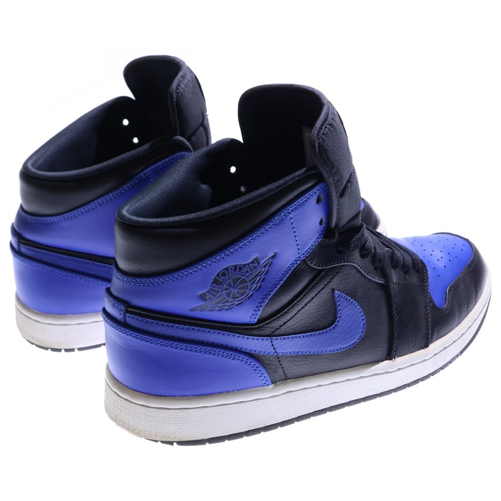 NIKE(ナイキ) AIR JORDAN 1 MID Hyper Royal エアジョーダン 1 ハイパーロイヤル ミッドカットスニーカー ブルー/ブラック US10.5/28.5cm 554724-077
