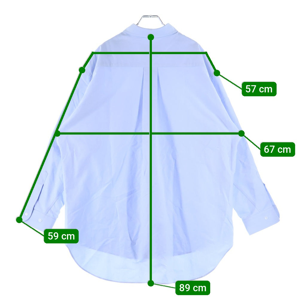 LE PARC(ルパルク) OXFORD OVER SHIRTS オックスフォードオーバーサイズ 長袖ボタンダウンシャツ ブルー 21-050-053-2310-1-0