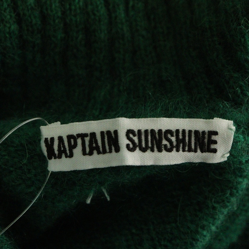 KAPTAIN SUNSHINE(キャプテンサンシャイン) BRUSHED WOOL MOHAIR CARDIGAN モヘヤ混 ウールニットカーディガン グリーン KS22FKN03