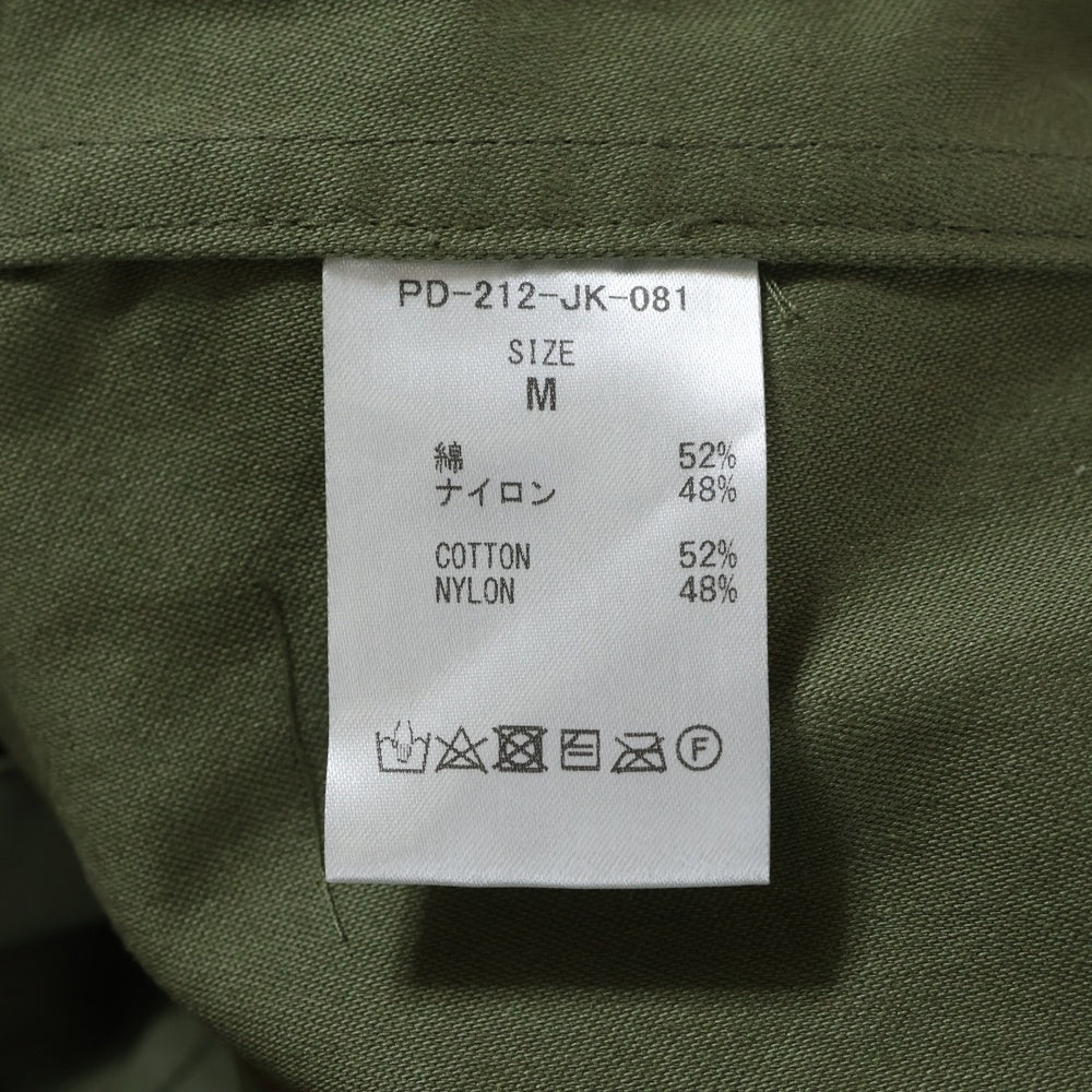 PHINGERIN(フィンガリン) WINDOW PARKA ウィンドーパーカー フード付 ハーフジッップジャケット カーキ PD-212-JK-081