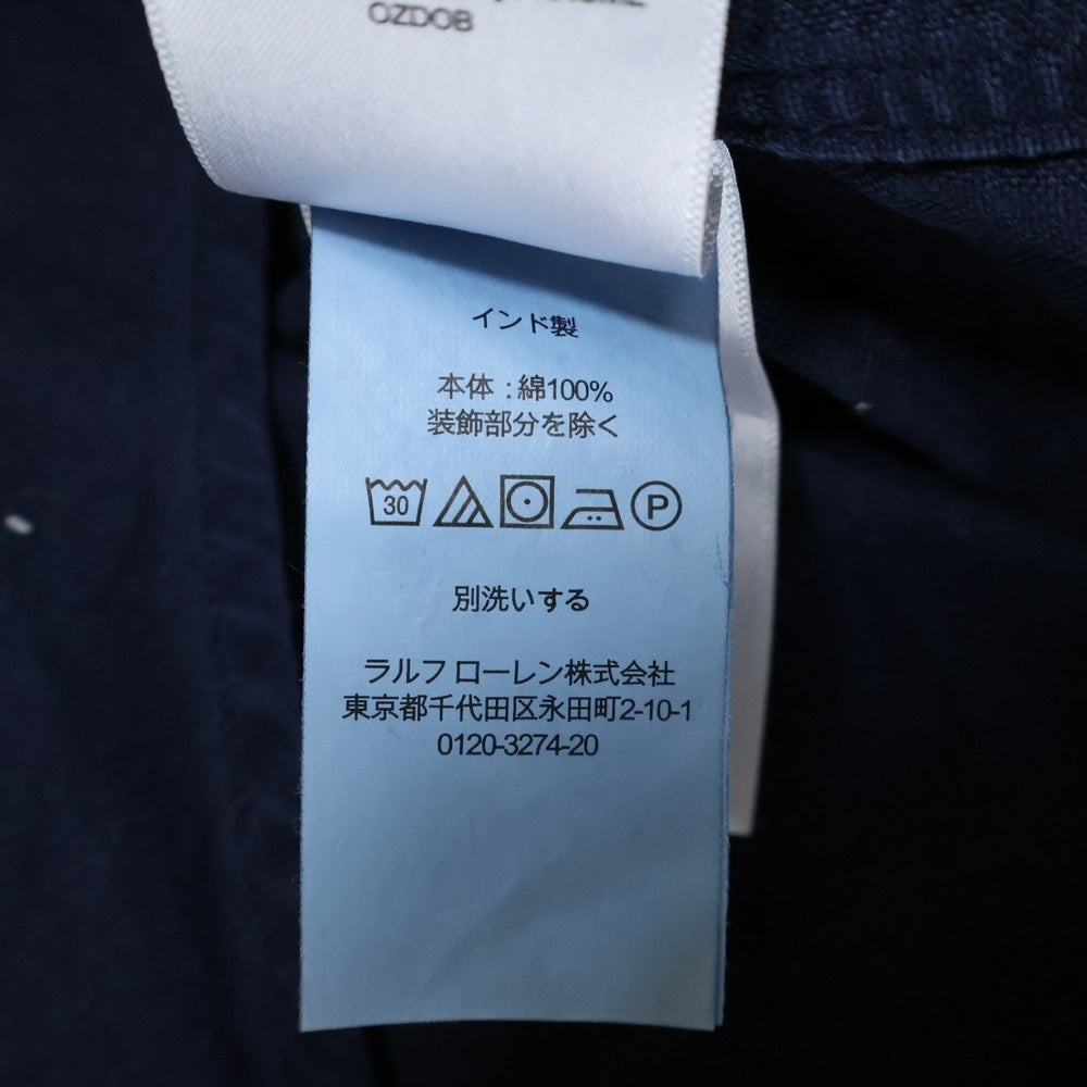 POLO RALPH LAUREN(ポロラルフローレン) CLASSIC FIT スモールポニー刺繍 ボタンダウン 半袖シャツ ネイビー