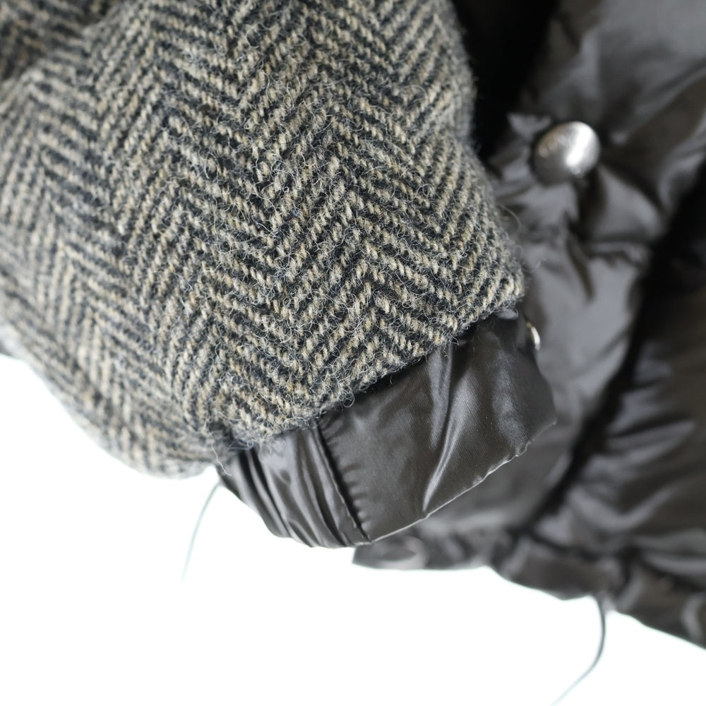 MONCLER(モンクレール) ANTHIME GIUBBOTTO 切替デザイン コーデュロイエルボーパッチ アンティーム フーデッドダウンジャケット グレー/ブラウン 120914195025 54469