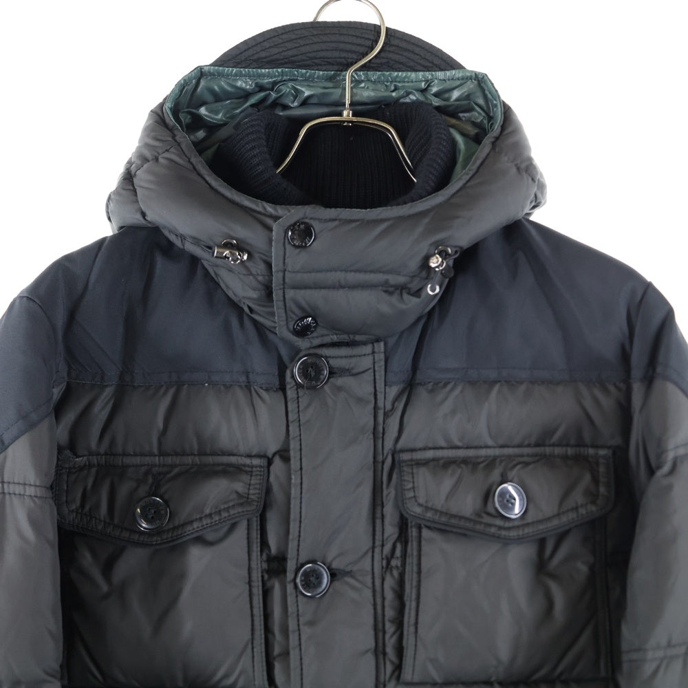 MONCLER(モンクレール) ROUSSEAU GIUBBOTTO マルチポケット フーデッドダウンジャケット ブラック 020914134500 69833