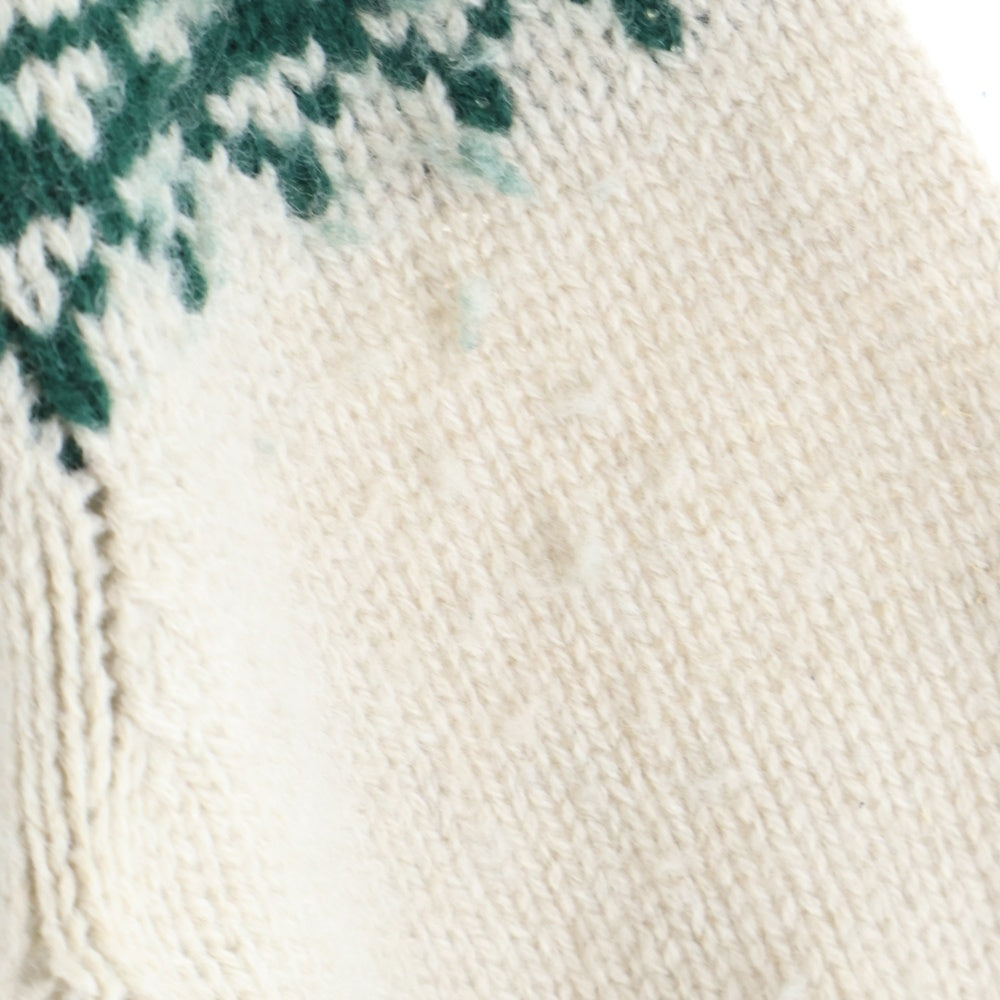 SHETLAND ISLES WOOLLEN MILLS(シェトランドアイルウールンミルズ) UK製 ノルディック柄 ウールニット セーター ベージュ