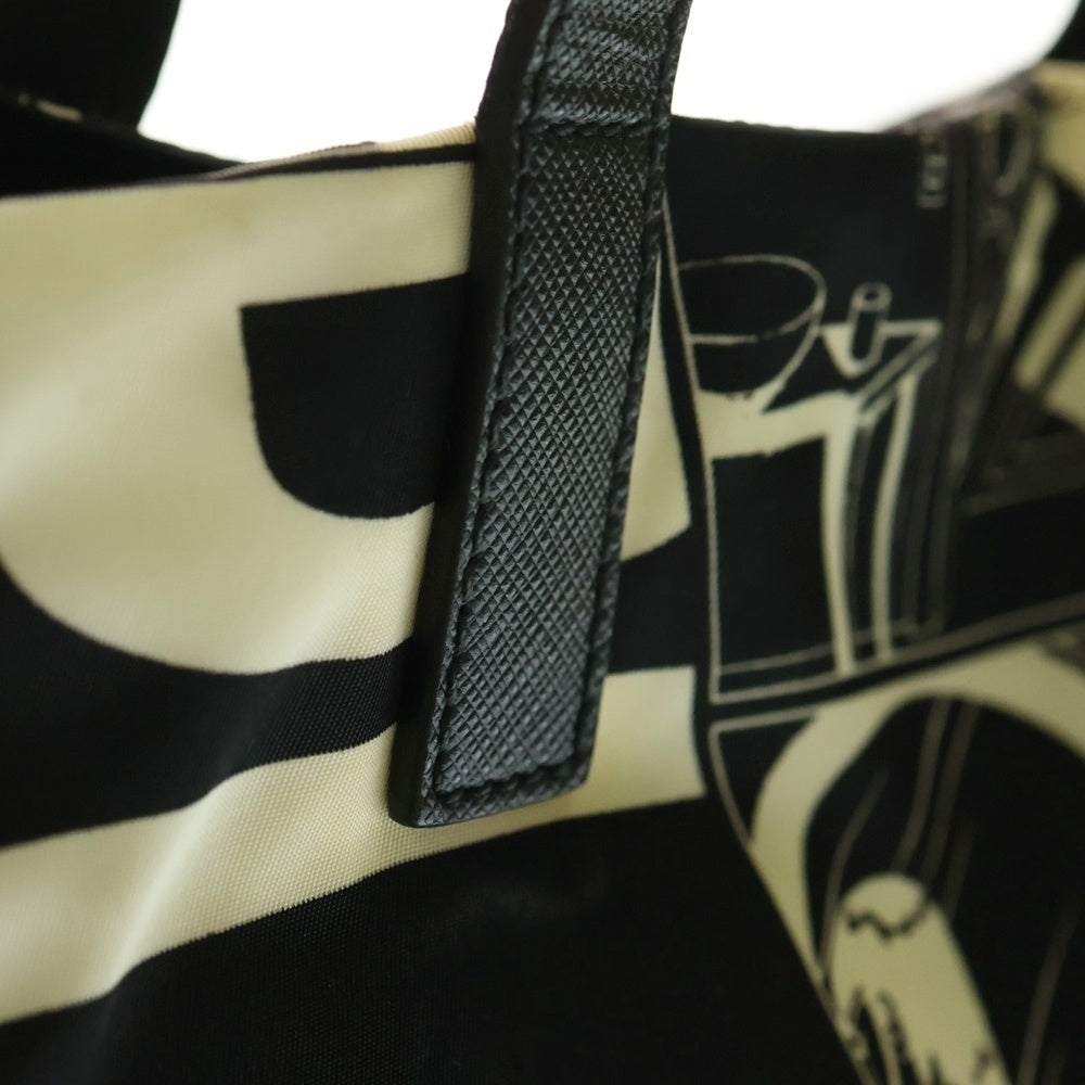 PRADA(プラダ) TESSUTO COMICS テスートナイロン コミック トートバッグ ブラック/ホワイト