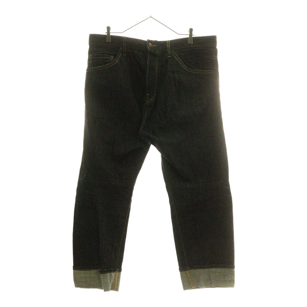 DSQUARED2(ディースクエアード) ロールアップデザイン ボタンフライ ストレートデニムパンツ インディゴ 71LA079530400