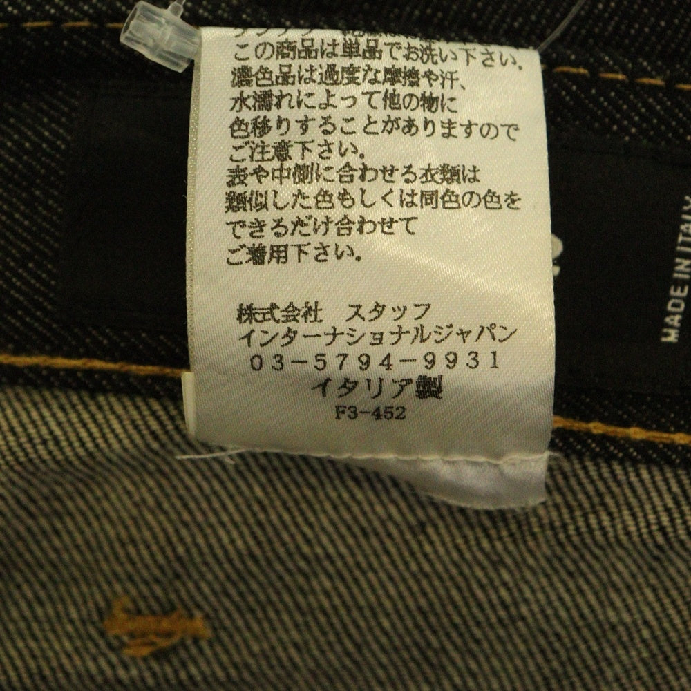 DSQUARED2(ディースクエアード) ロールアップデザイン ボタンフライ ストレートデニムパンツ インディゴ 71LA079530400