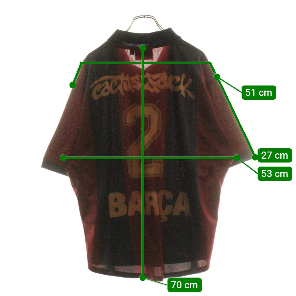 Cactus Jack(カクタスジャック) ×NIKE ×FC BARCELONA GAME JERSEY ナイキ FCバルセロナ 半袖ゲームシャツ ネイビー/レッド