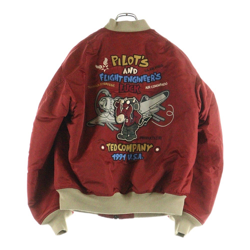 TEDMAN　TED COMPANY(テッドマン テッドカンパニー) MA-1 爆撃航空部隊 PILOT TEDMAN ジップアップ フライトジャケット レッド TMA-510