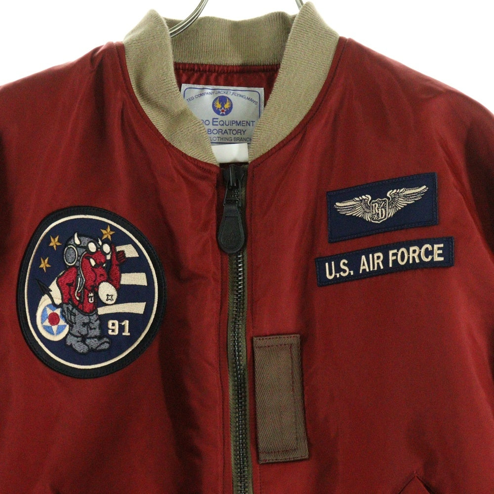 TEDMAN　TED COMPANY(テッドマン テッドカンパニー) MA-1 爆撃航空部隊 PILOT TEDMAN ジップアップ フライトジャケット レッド TMA-510