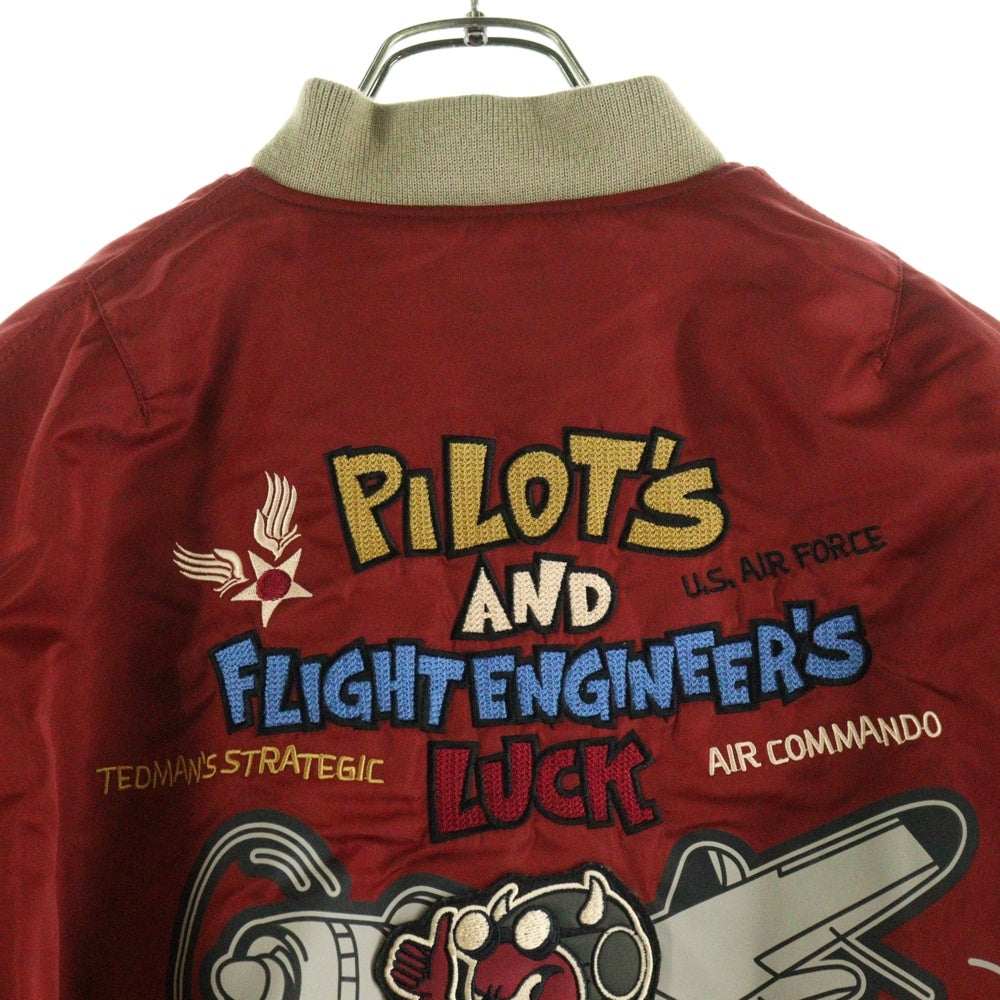 TEDMAN　TED COMPANY(テッドマン テッドカンパニー) MA-1 爆撃航空部隊 PILOT TEDMAN ジップアップ フライトジャケット レッド TMA-510