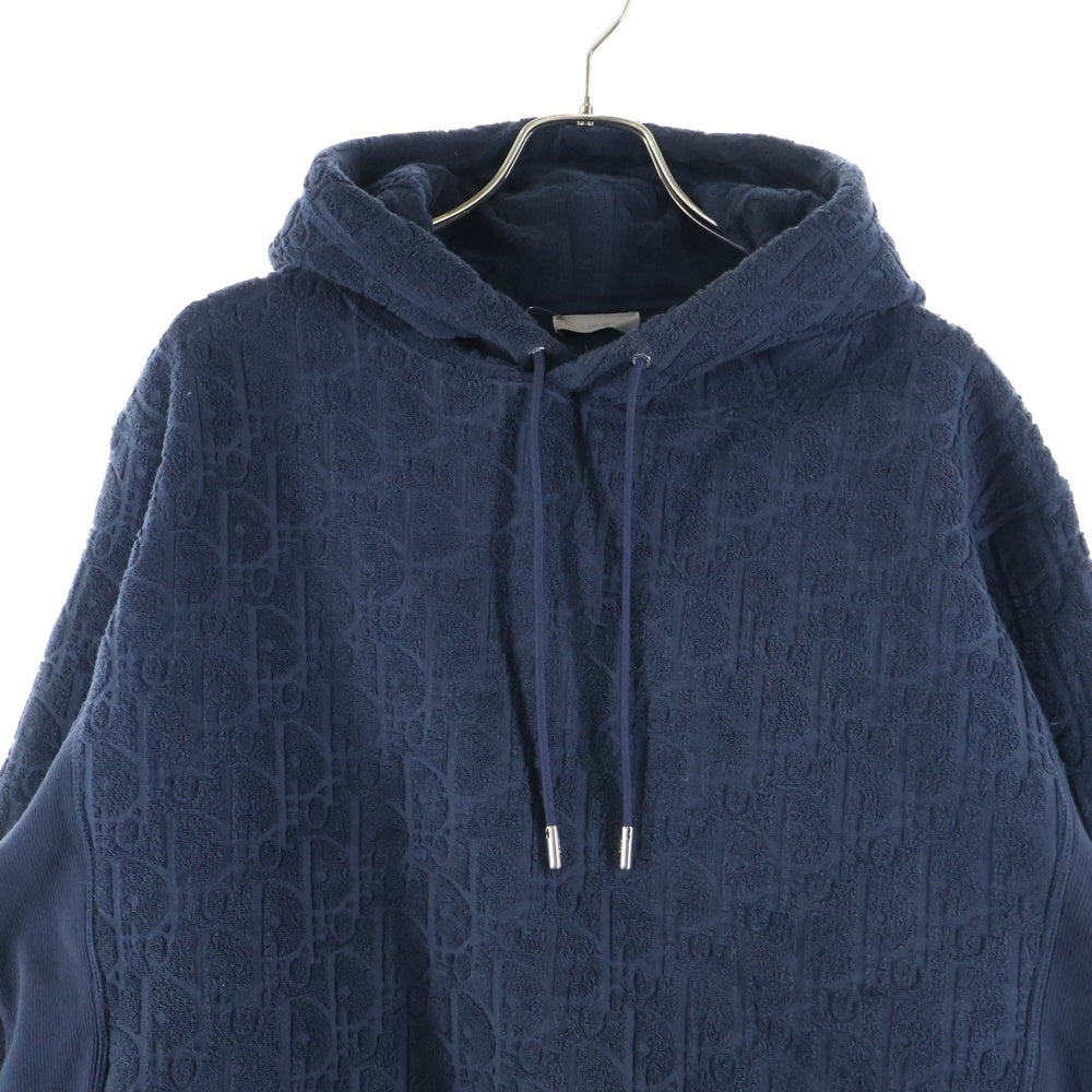 DIOR(ディオール) TERRY OBLIQUE COTTON HOODIE テリー オブリーク コットン フーデッド パーカー スウェット ネイビー 113J631A0684