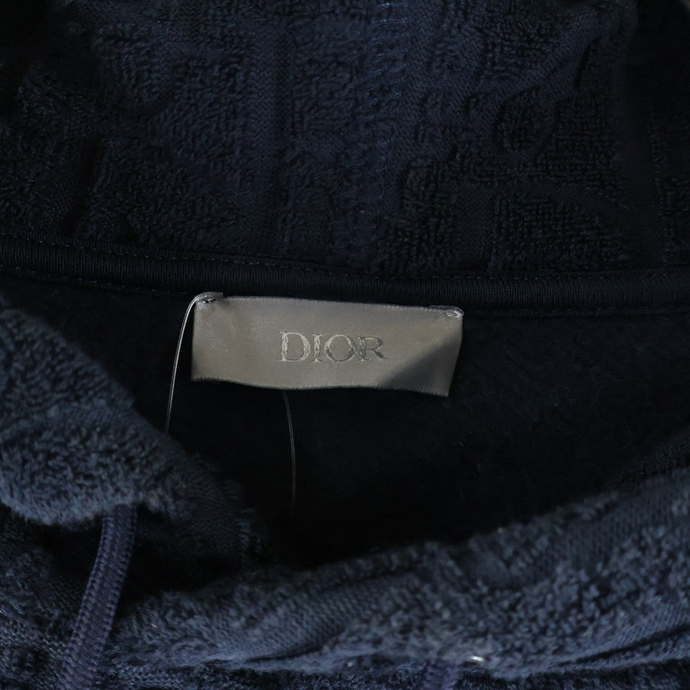 DIOR(ディオール) TERRY OBLIQUE COTTON HOODIE テリー オブリーク コットン フーデッド パーカー スウェット ネイビー 113J631A0684
