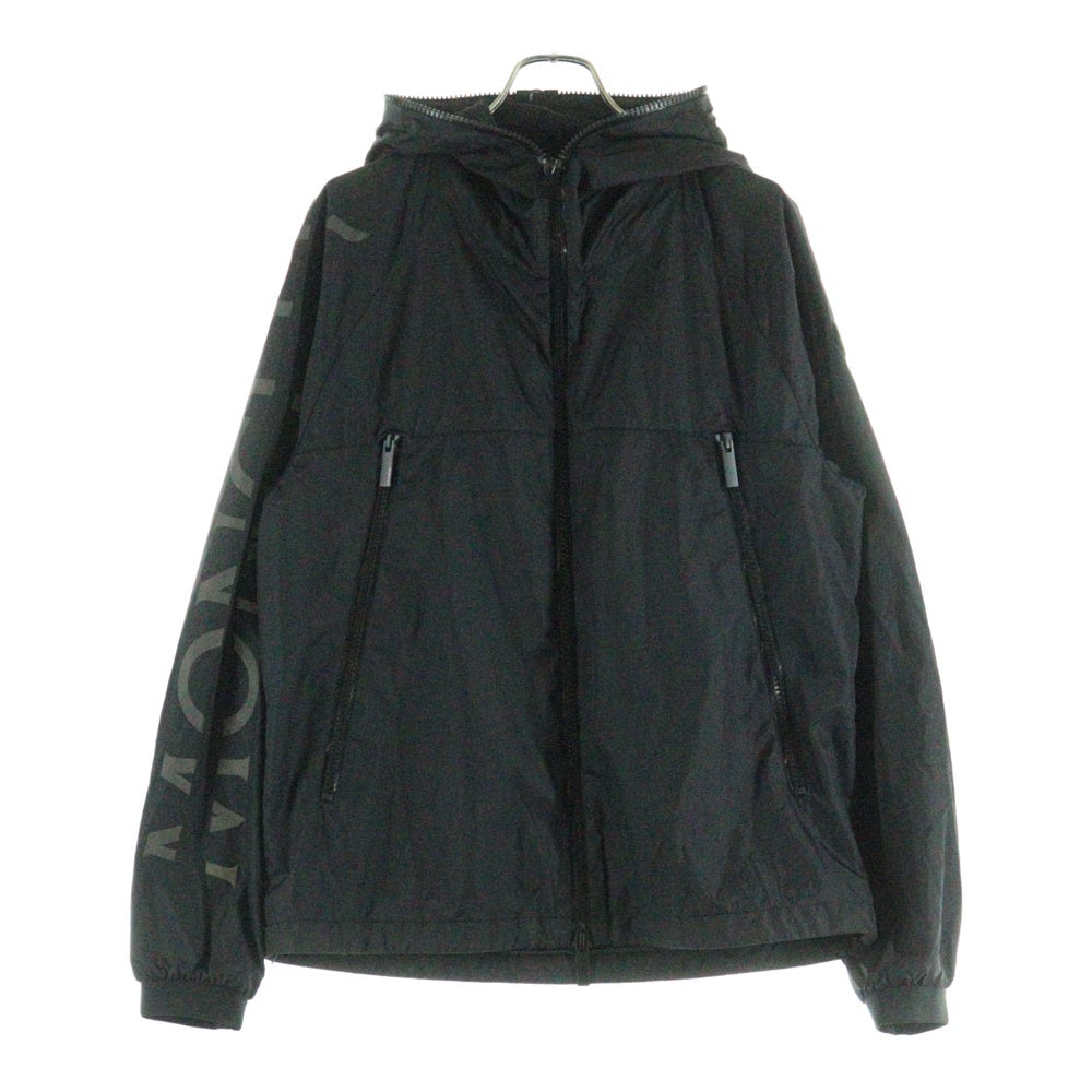 MONCLER(モンクレール) 22AW BESAR ベサー アームロゴデザイン ダブルポケット ジップアップ フーデッド ナイロンジャケット ブラック H20911A00189