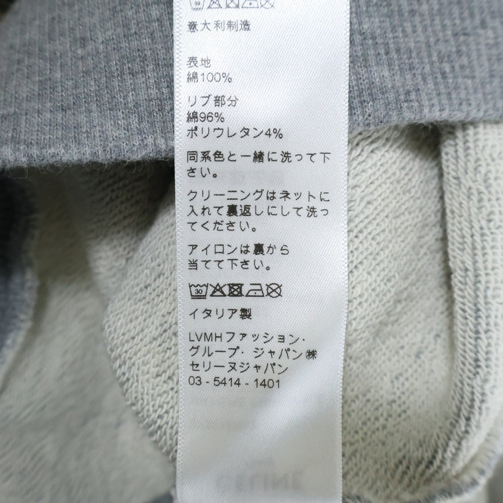 CELINE(セリーヌ) HOODIE IN COTTON FLEECE フロントロゴデザイン カンガルーポケット フーデッド スウェット パーカー グレー 2Y321670Q
